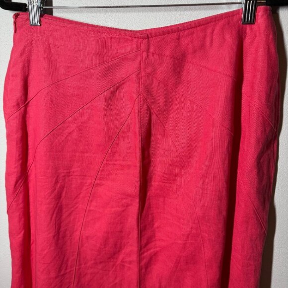 Westbound  Womens Pink 100% Linen Knee Length Skirt Size 10 A-Line Simple Casual - Picture 3 of 11
